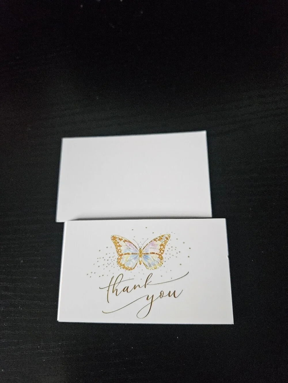 Gold And Pastel Butterfly Thank You Cards